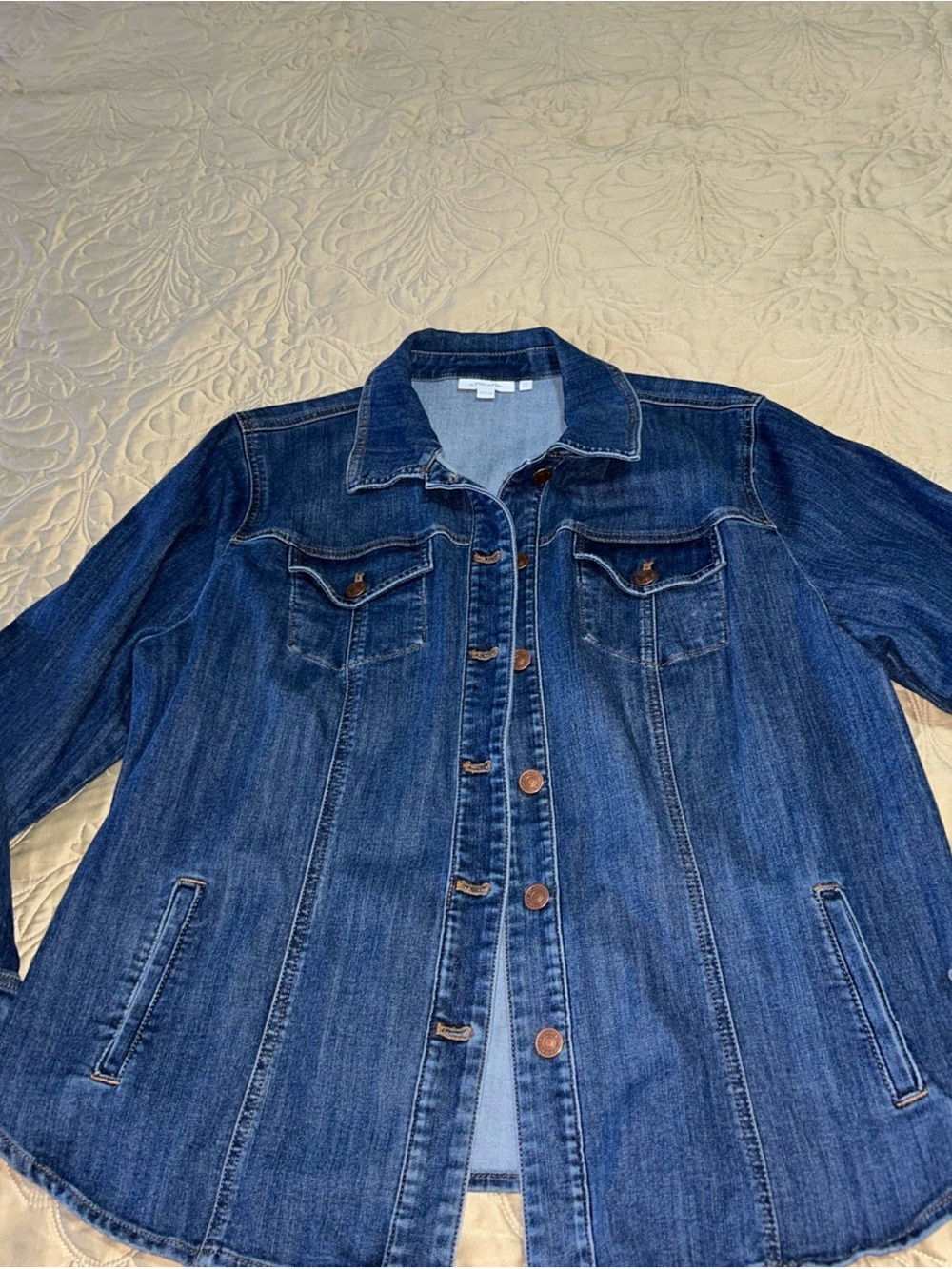 Chico's Dark Blue Denim Jean Jacket